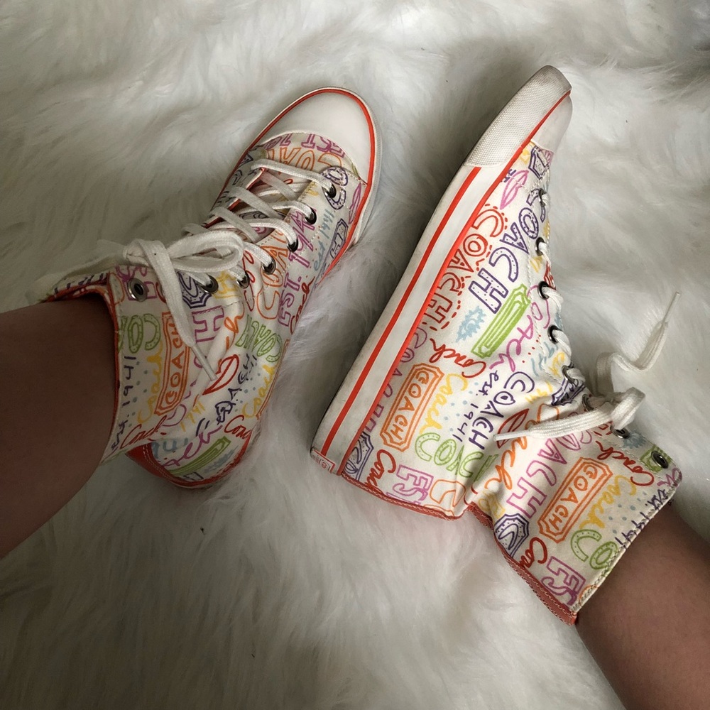 Coach high top sneakers! Fun find! size 8.5
